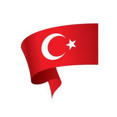 Turkey flag, vector illustration