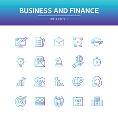 Business and Finance Line Icon