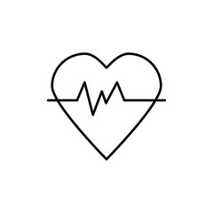 Heart beat  icon, pulse line icon, cardiogram, web icon for medical apps