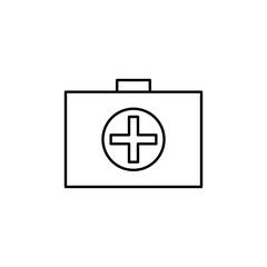 Medical case icon. Doctorsbag, first aid case vector icon