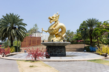 Naga statue and fountain