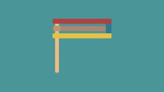 Purim holiday gragger flat design animation icon