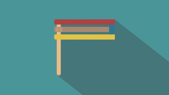 Purim holiday gragger flat design animation icon