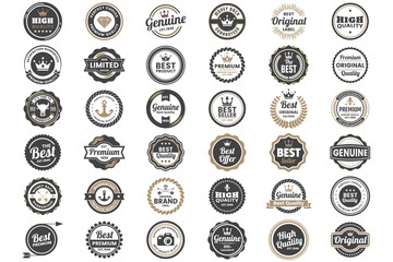 Fototapeta premium Vintage Retro Vector Logo for banner