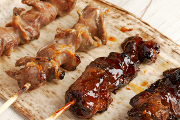 Yakitori, Grilled chicken offal - 190743914