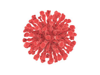 The virus in the body in the macro scale. 3D rendering