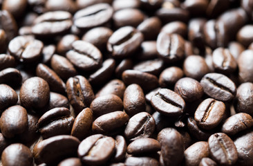 Black and brown cofee seed full frame for background