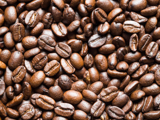 Black and brown cofee seed full frame for background