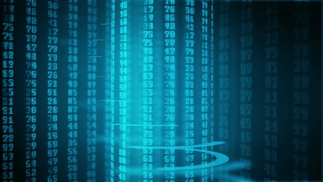 Cryptography and block chain. Visualization of processing, accumulation, storage and transmission of data. High quality IT concept.