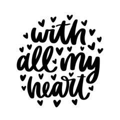 Romantic vector poster