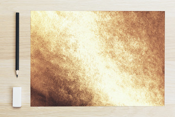 Golden paper sheet