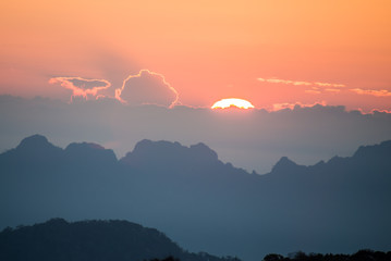 Sunrise on the mountain