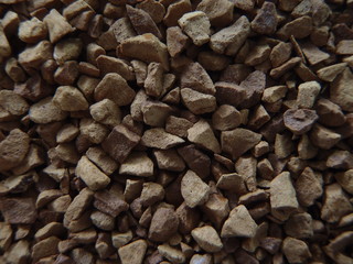 Close up of some granulated coffee