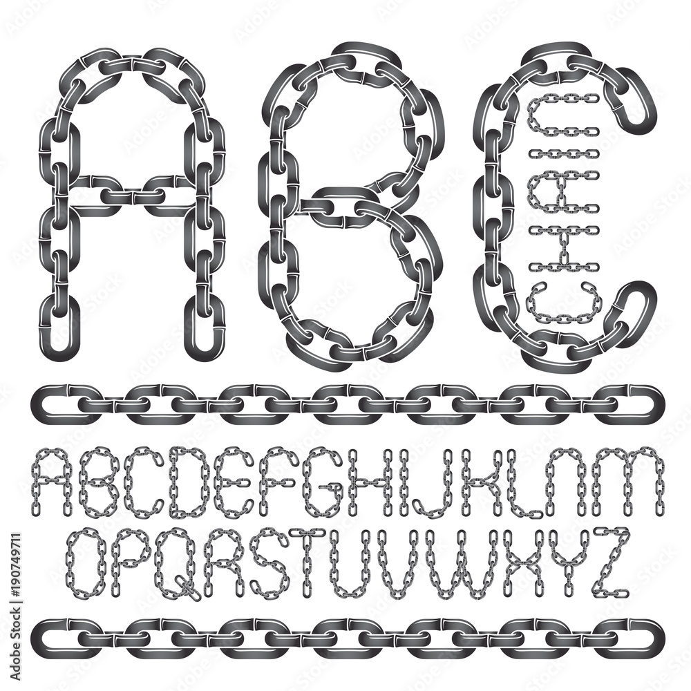 Fototapete vector font, trendy typescript can be used in poster creation. capital decorative letters, abc creat