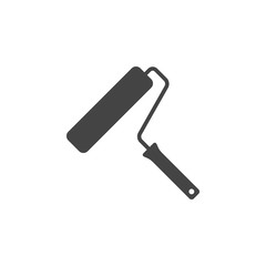 Paint roller silhouette, icon	