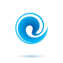 Global water circulation vector icon for use as marketing design symbol. Body cleansing concept.
