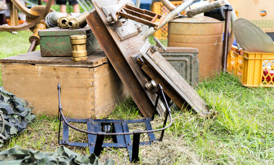 flea market stall / various objects at a flea market