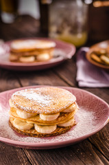 Chocolate banana pancakes