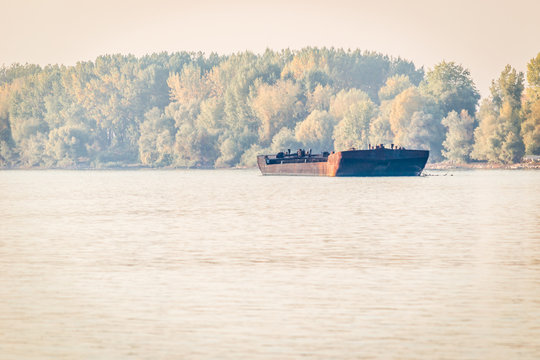 Tankers on the Danube River 