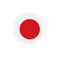 Japan flag, vector illustration