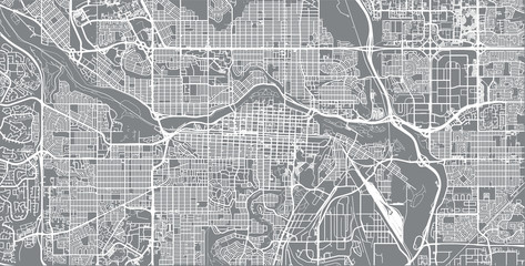Urban vector city map of Calgary, Canada © ink drop