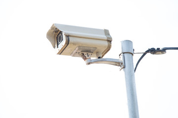 Old CCTV on white background.