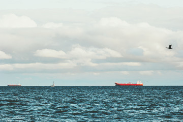 Sea and ships minimal Landscape in Denmark scandinavian Travel