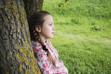 girl relax outdoors