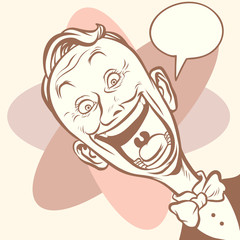 elegant joyful retro businessman
