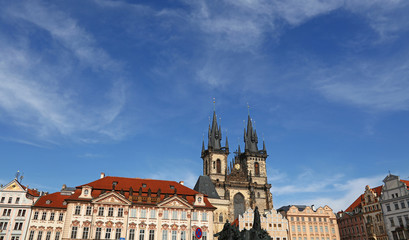 Historical Old Town square in Prague, Czech