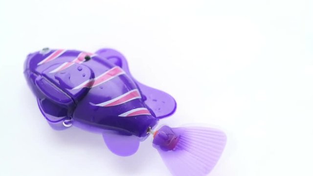 The fish robot swims. Full HD video.