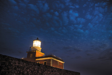 Faro di Capo Spartivento di notte