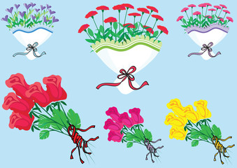 rose and heart shape flower design