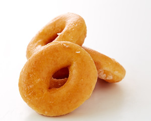 Glazed donutson a white Background