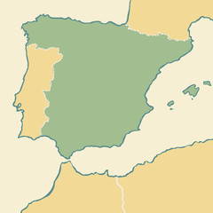 Obraz premium Cartoon map of Spain