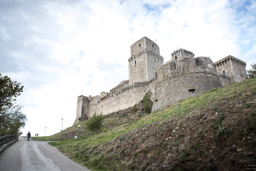 Fototapeta na wymiar famous medieval fortress in Assisi Italy