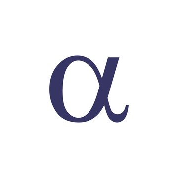 letter alpha greek symbol logo vector