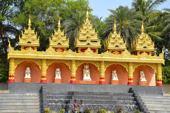 The Global Vipassana Pagoda. Meditation Hall near Gorai, North-west of Mumbai