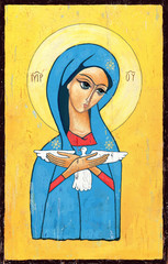 Our Lady, pneumatofora, icon / image painting 