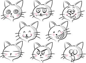 cartoon cat's face