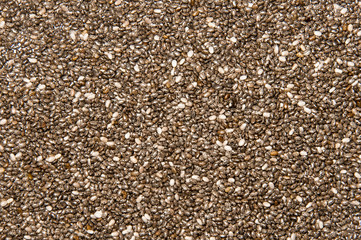 Chia seeds isolated on white background