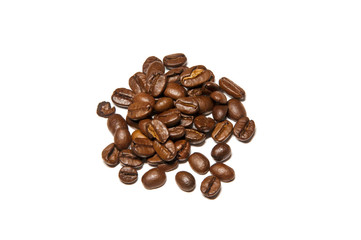 Coffee beans isolated on white background