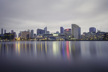 Fototapeta na wymiar Docklands at dawn