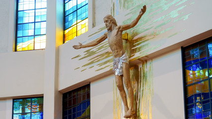 figure of Jesus on the altar