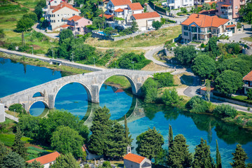 Magnificent view of Trebinje from the height of the ancient temple of Hercegovachka-Gracanica