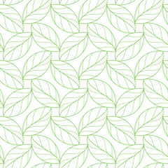 Seamless repeating linear leaves pattern