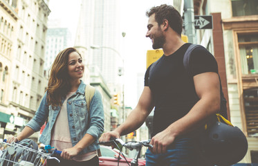couple of new yorkers on their bikes