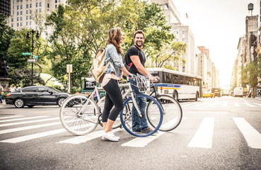 Fototapeta premium kilka nowojorczyków na rowerach