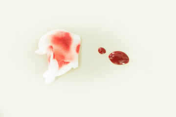 accident bloods.Dripping blood.