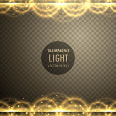abstract golden light transparent effect background